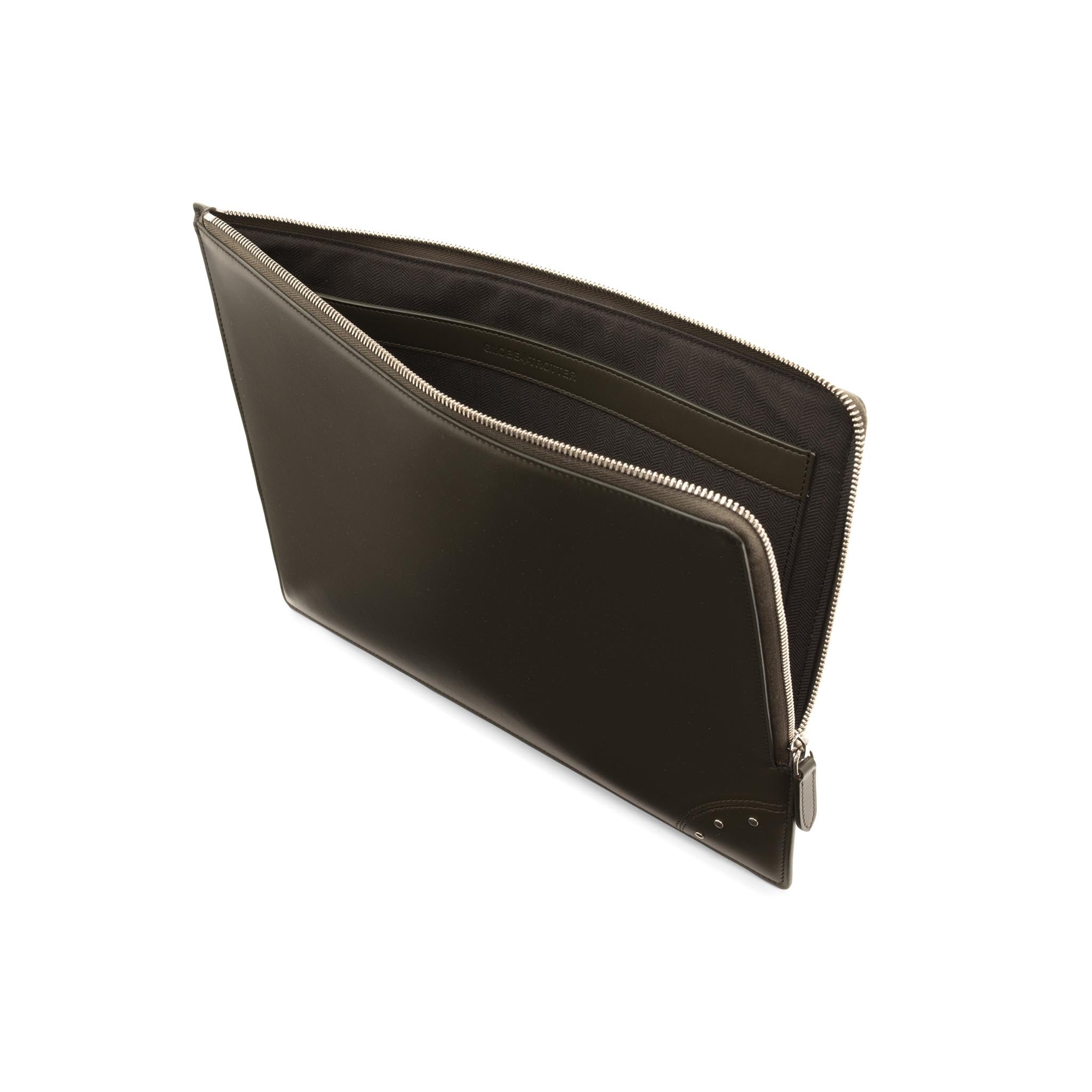 Metropolis · A4 Document Holder | Olive/Chrome