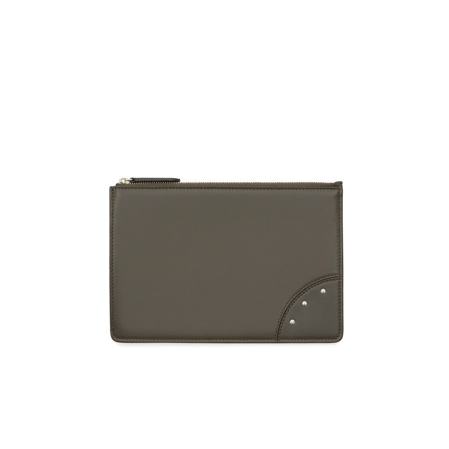 Metropolis · A5 Pouch | Olive/Chrome – first image