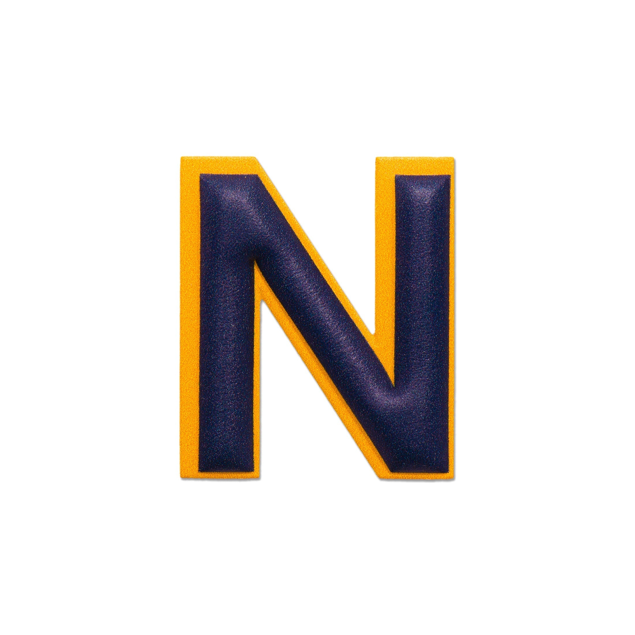 Alphabet · Leather Sticker | Yellow/Dark Blue | N