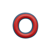 Alphabet · Leather Sticker | Red/Petrol Blue | O