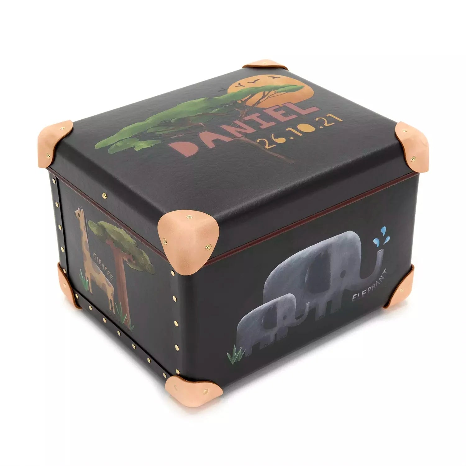 Occasions · Custom Children's Keepsake Box | Safari - Brown/Natural - GLOBE-TROTTER