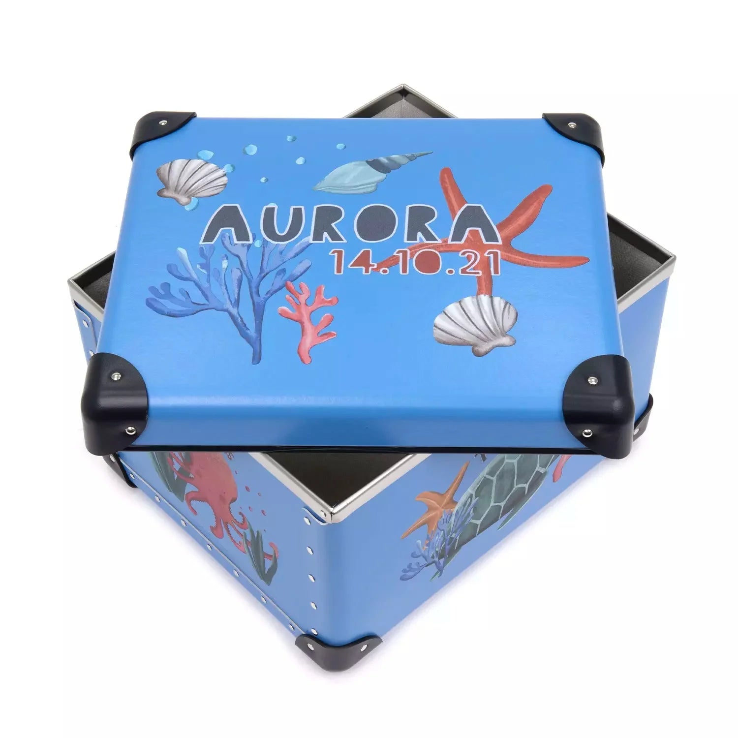 Occasions · Custom Children's Keepsake Box | Sea Life - Royal Blue/Navy - GLOBE-TROTTER