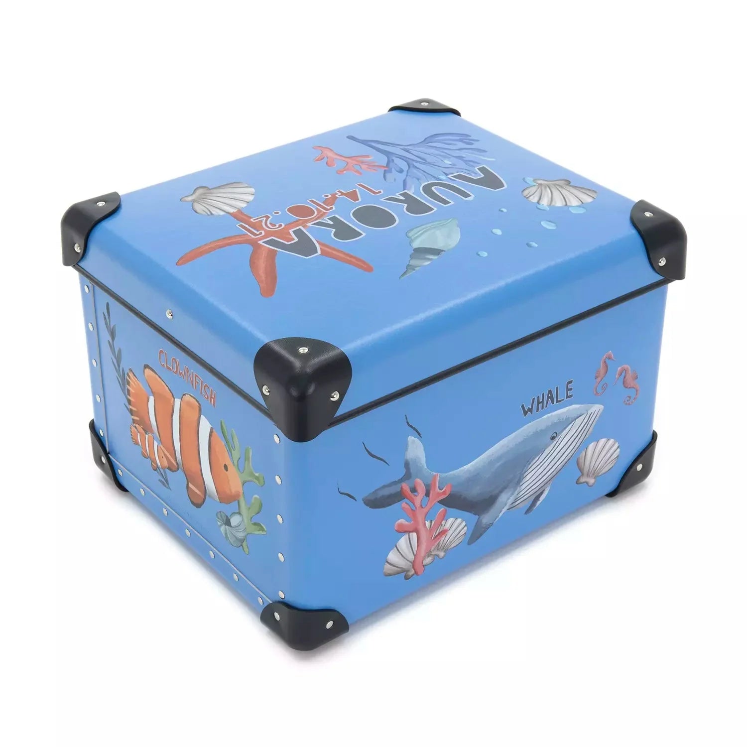 Occasions · Custom Children's Keepsake Box | Sea Life - Royal Blue/Navy - GLOBE-TROTTER