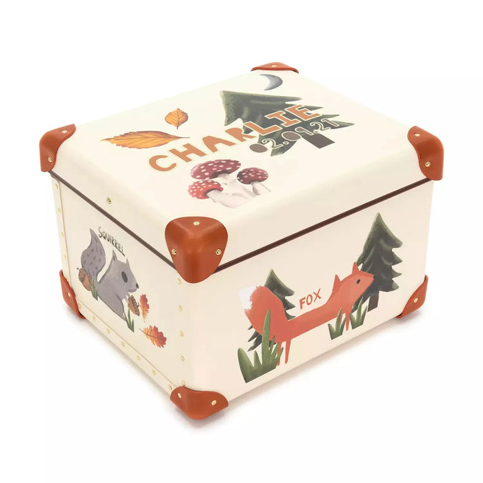 Occasions · Custom Children's Keepsake Box | Woodland - Ivory/Orange - GLOBE-TROTTER