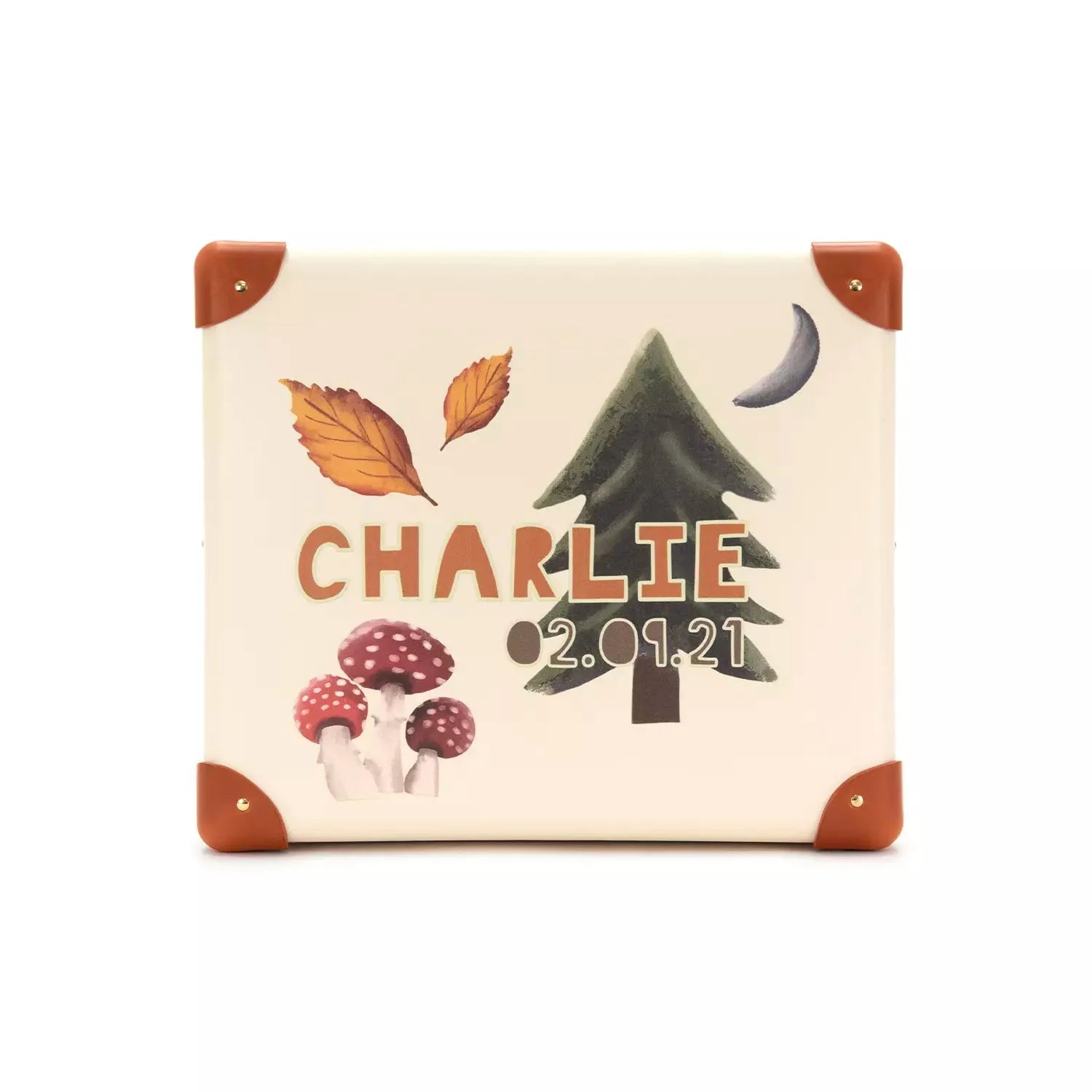 Occasions · Custom Children's Keepsake Box | Woodland - Ivory/Orange - GLOBE-TROTTER