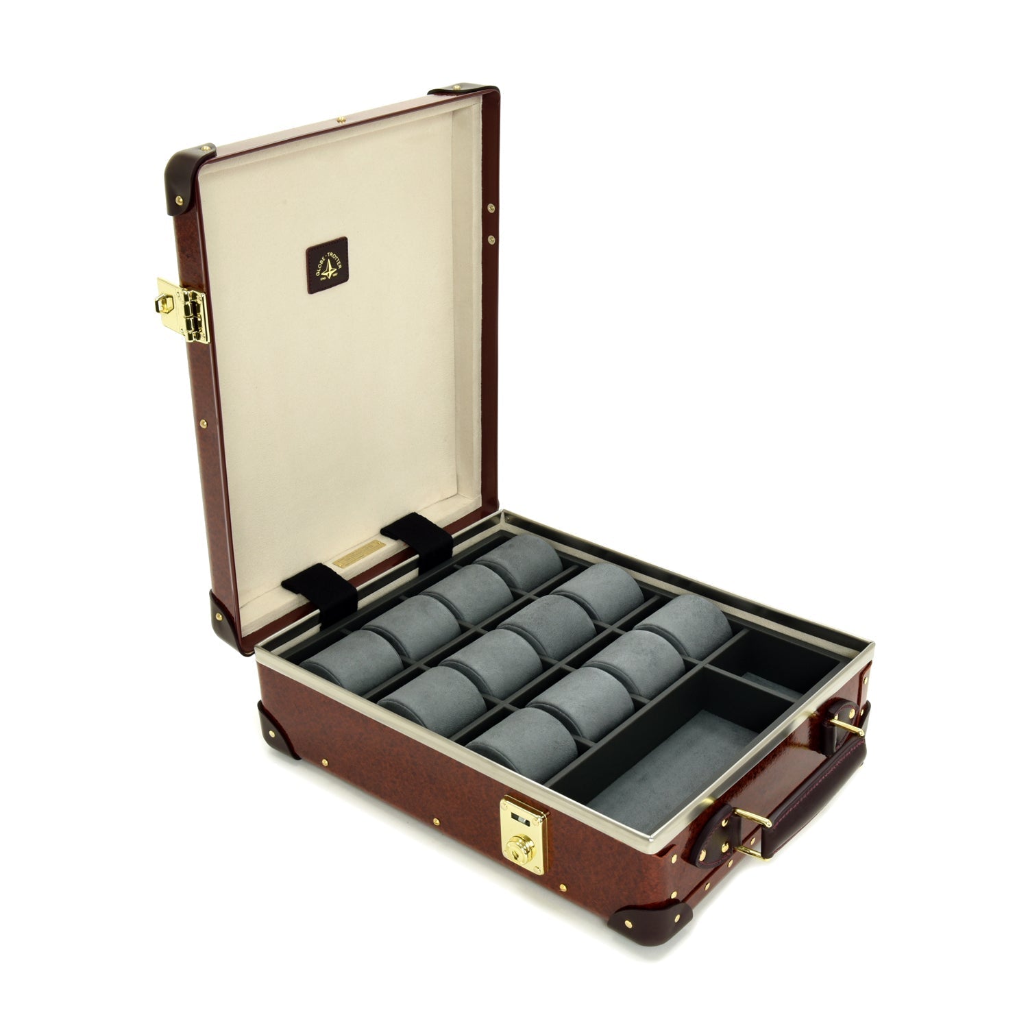 Orient · 12-Slot Watch Case | Urushi/Burgundy - GLOBE-TROTTER