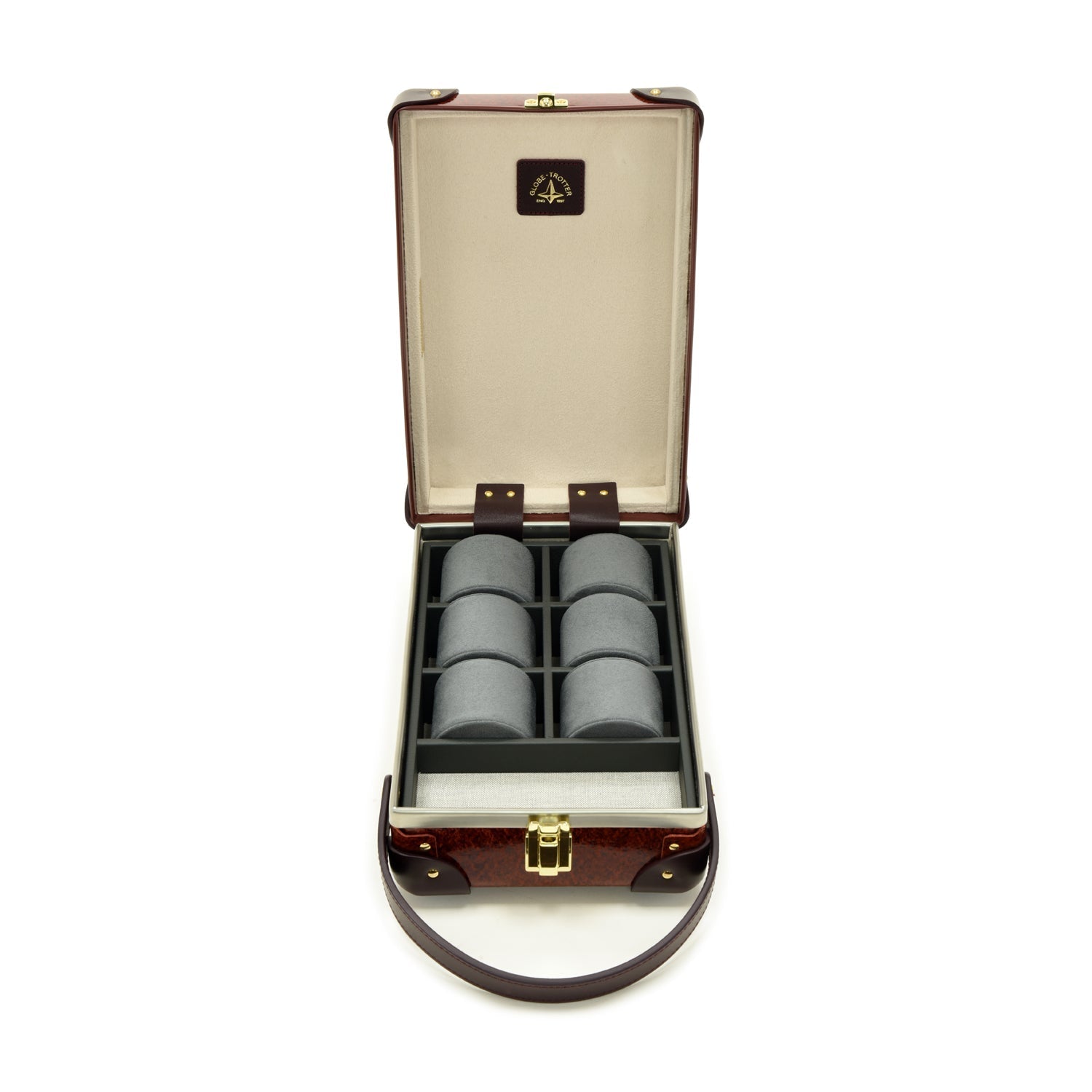 Orient · 6-Slot Watch Case | Urushi/Burgundy - GLOBE-TROTTER