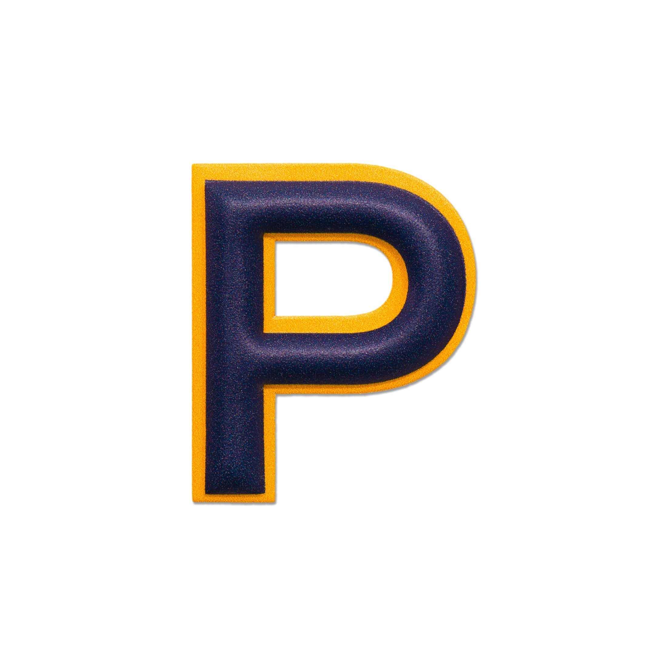Alphabet · Leather Sticker | Yellow/Dark Blue | P