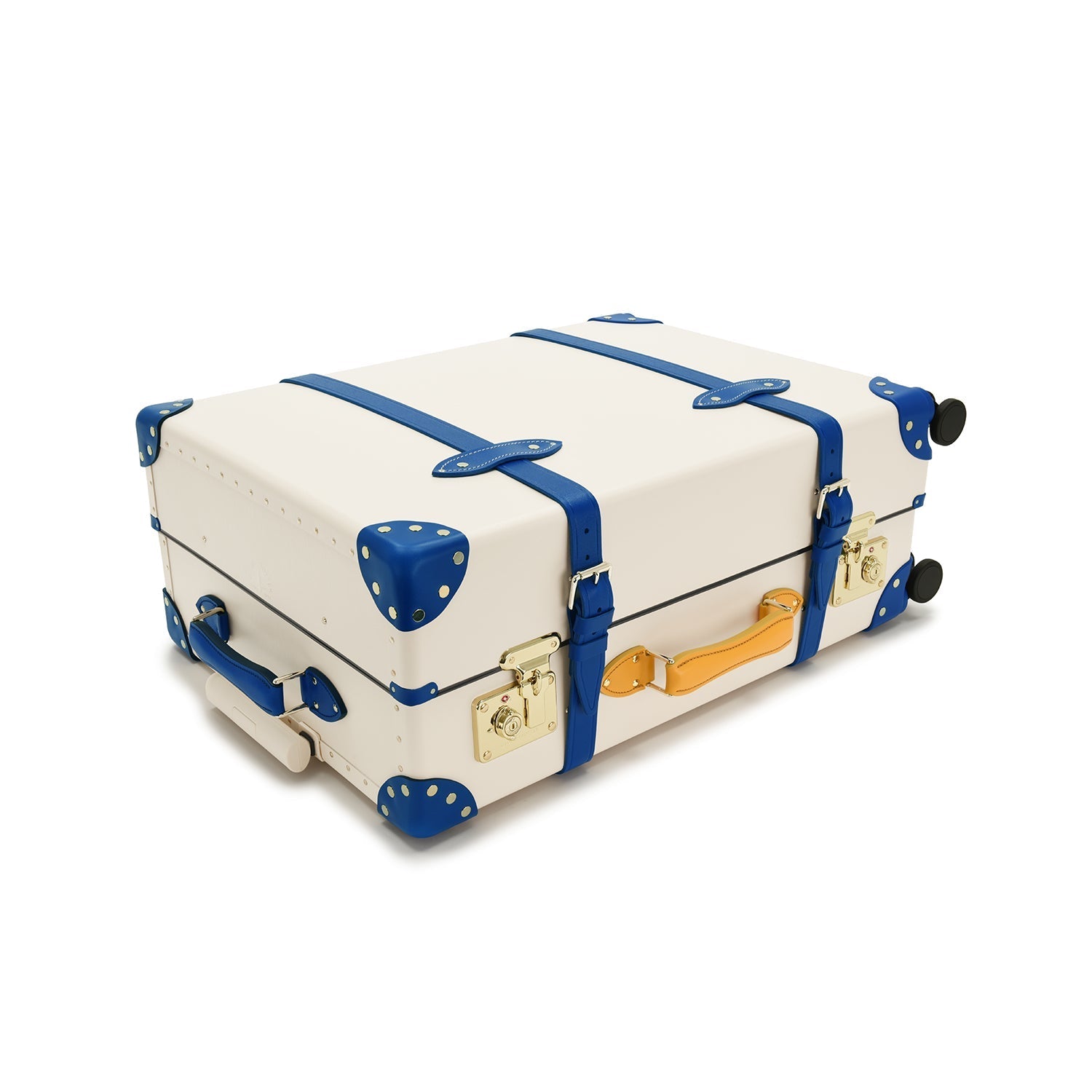 Palm Springs · Large Check-In - 4 Wheels | Ivory/Cobalt/Gold - GLOBE-TROTTER