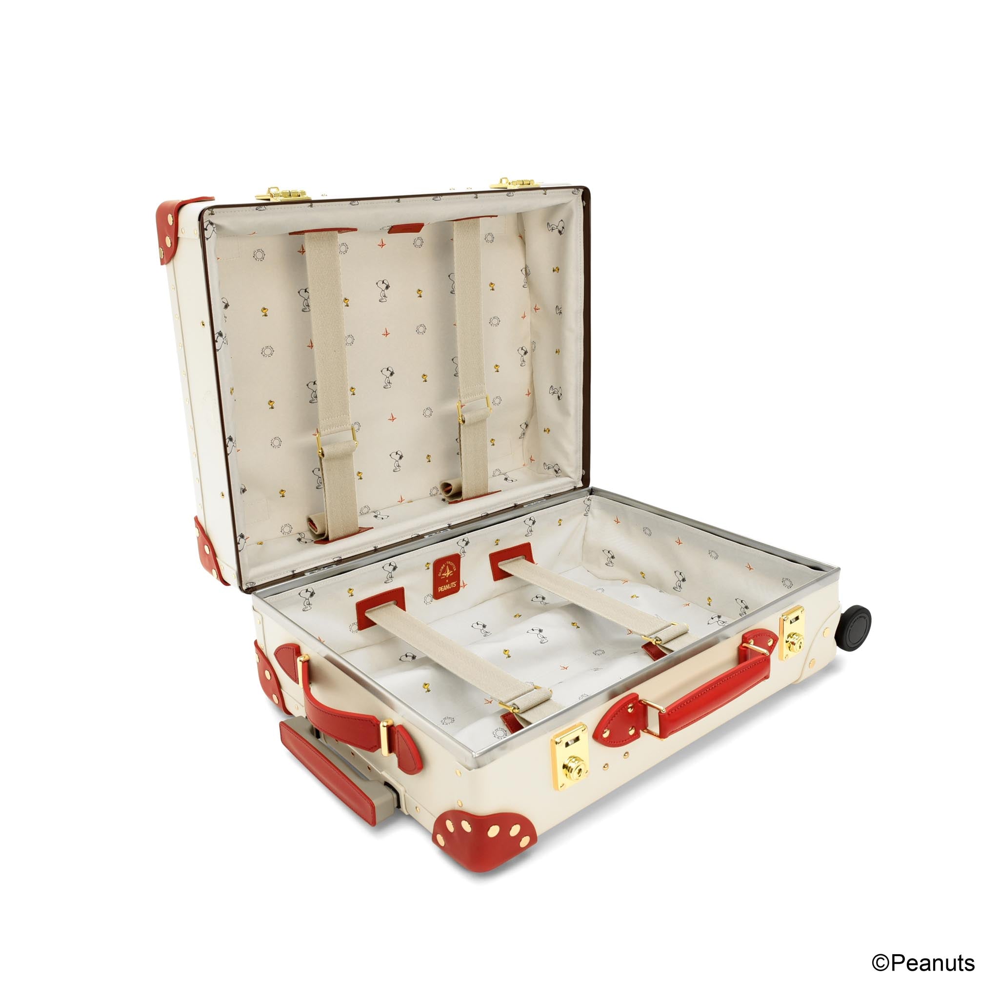 PEANUTS · Carry-On - 4 Wheels | Ivory/Red/Gold