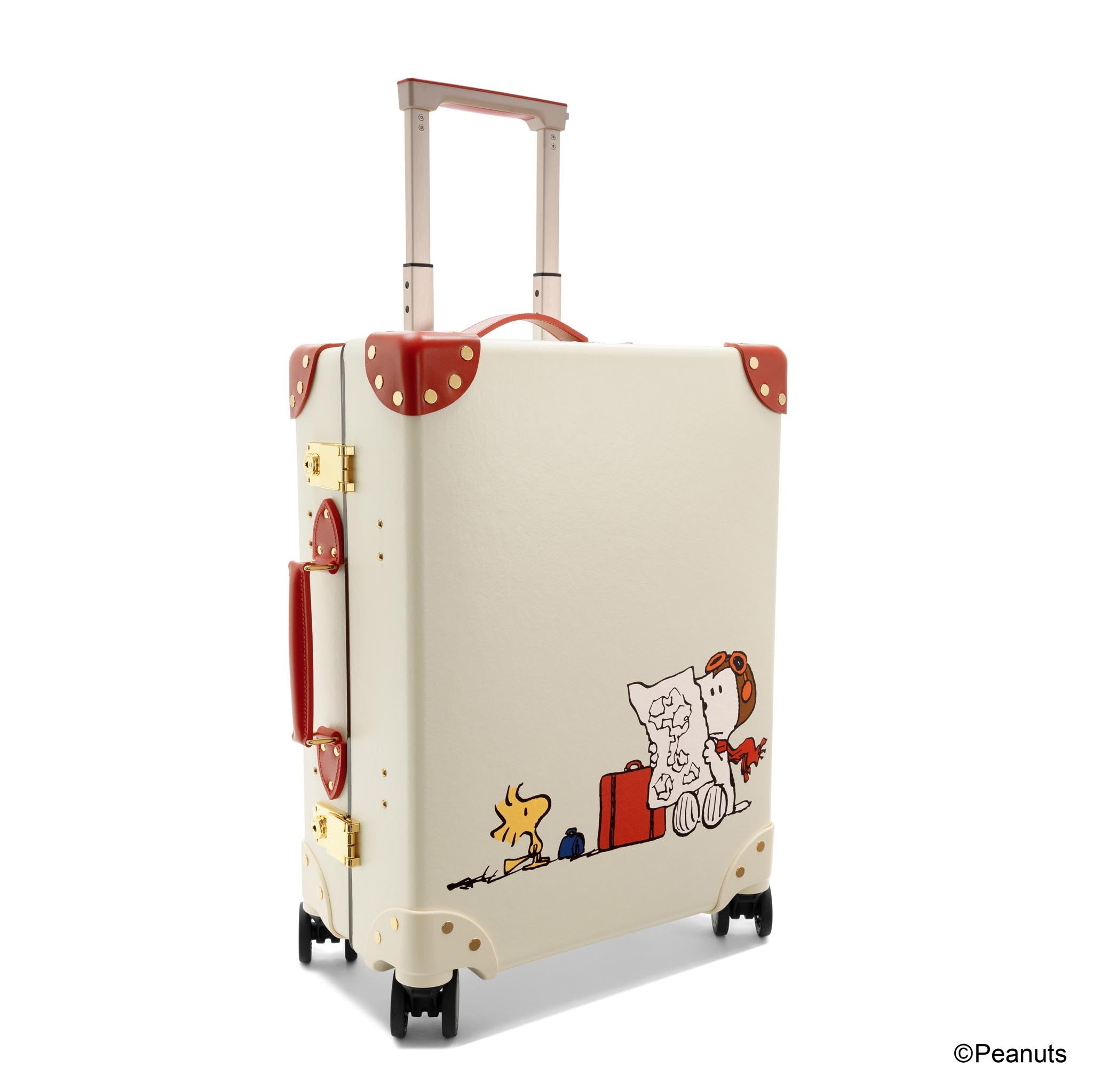 PEANUTS · Carry-On - 4 Wheels | Ivory/Red/Gold