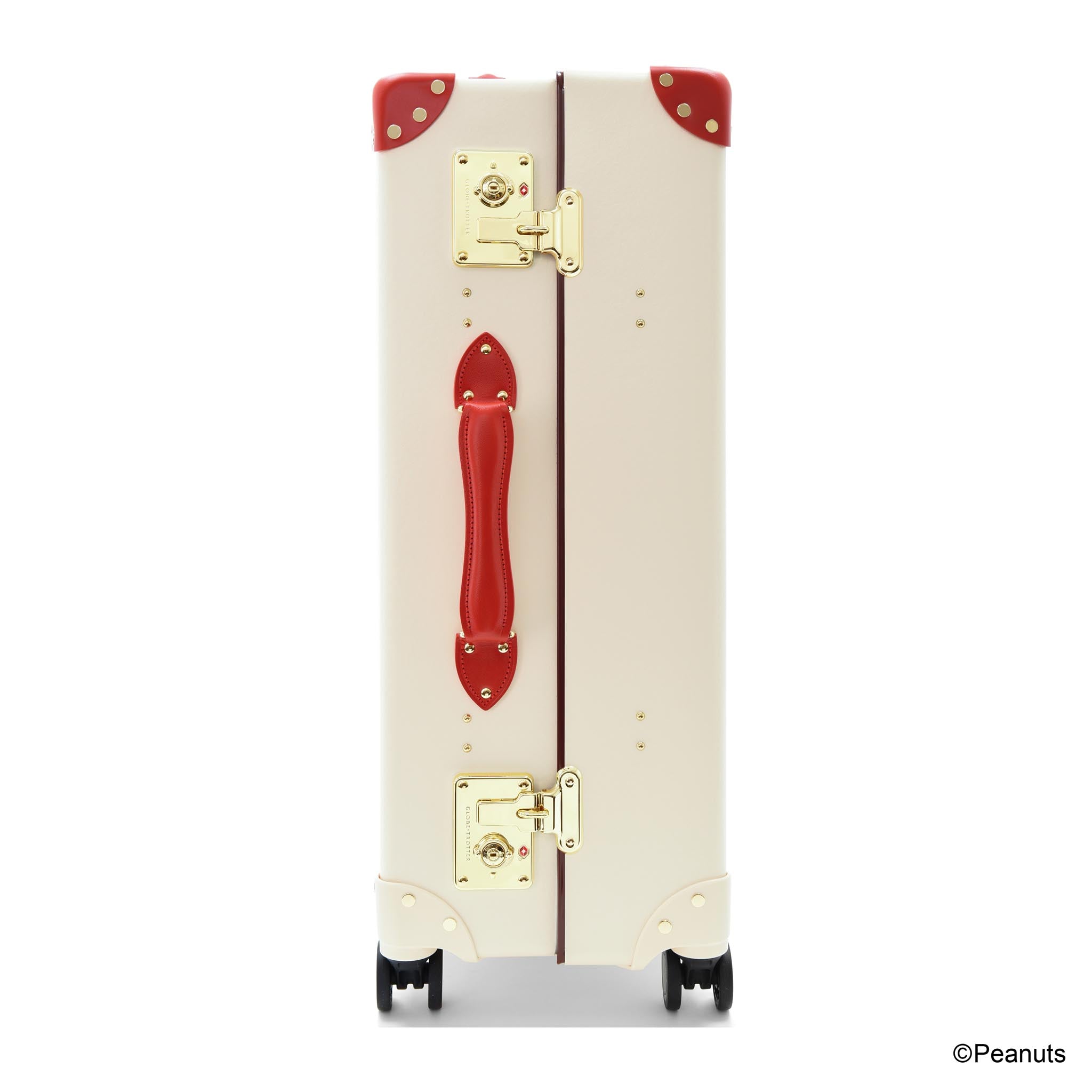 PEANUTS · Large Check-In - 4 Wheels | Ivory/Red/Gold