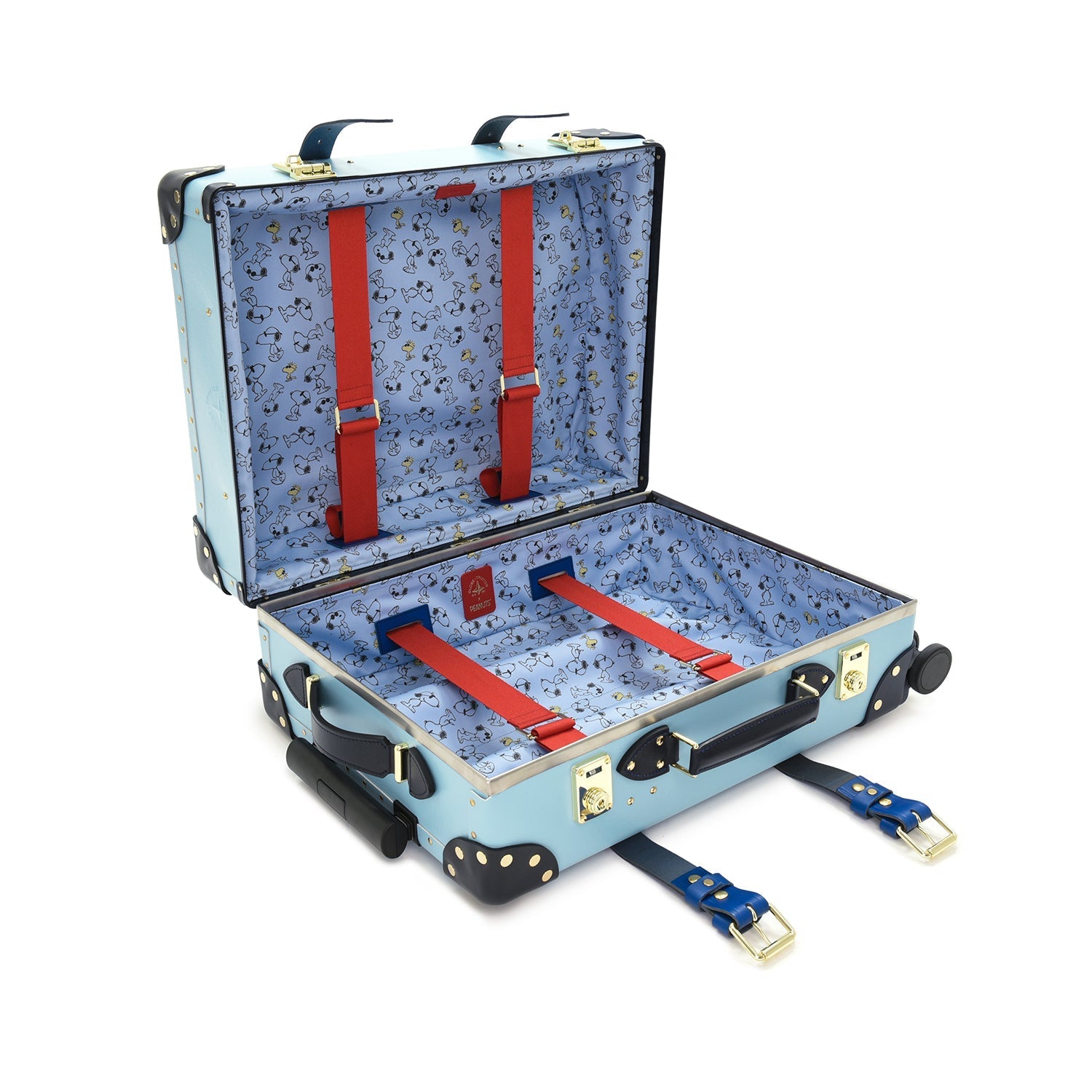 Peanuts · Carry-On - 4 Wheels | Linus Blue/Red - GLOBE-TROTTER