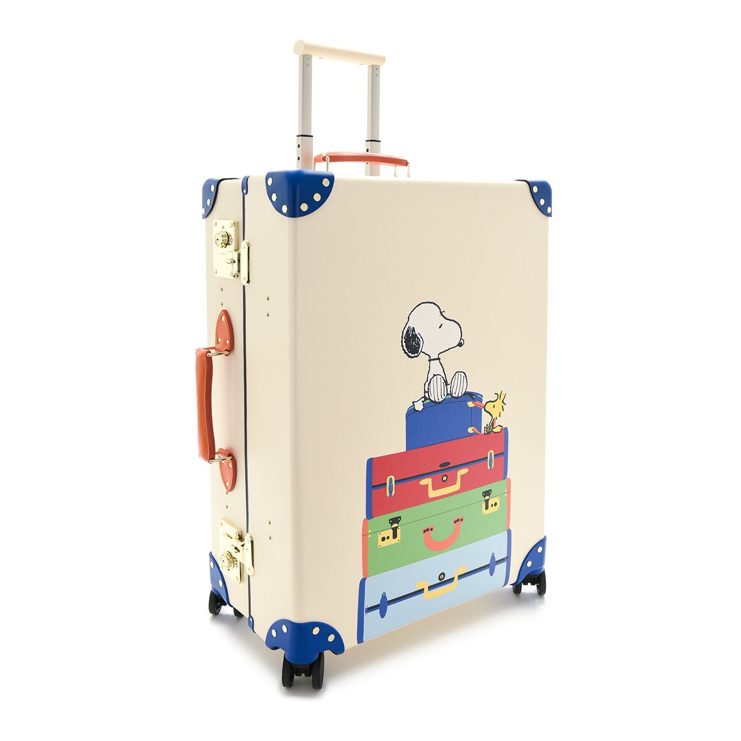 Peanuts · Large Check-In - 4 Wheels | Ivory/Cobalt/Gold