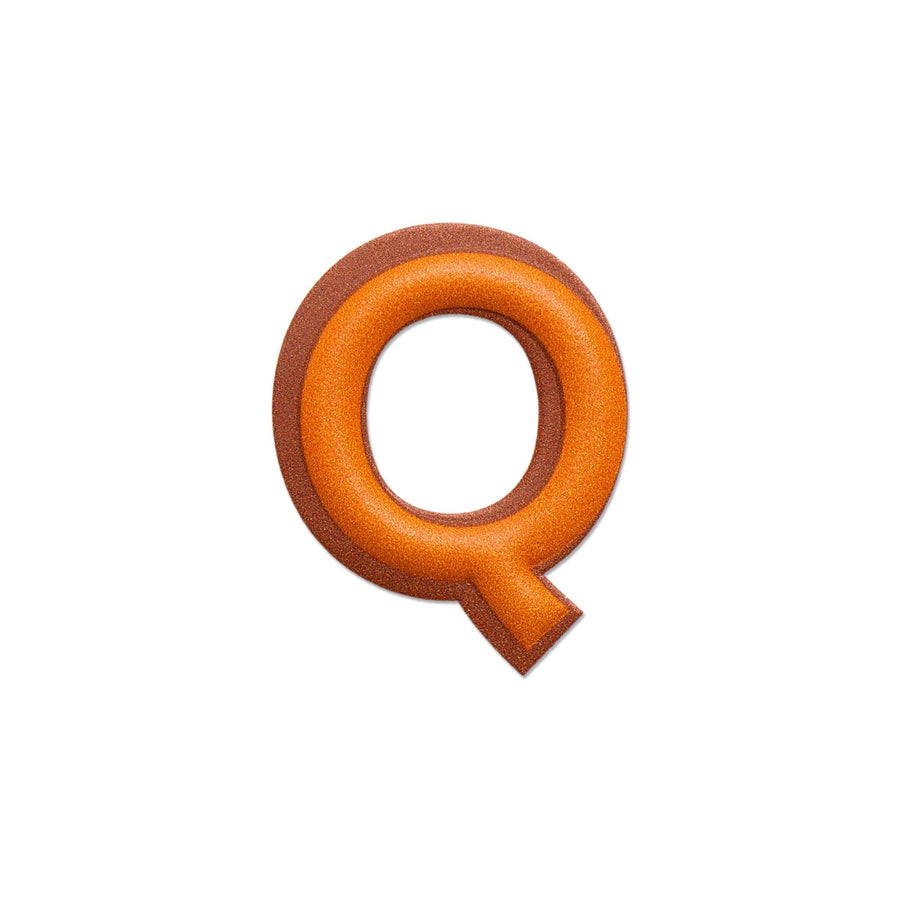 Alphabet · Leather Sticker | Orange/Brown | Q – first image
