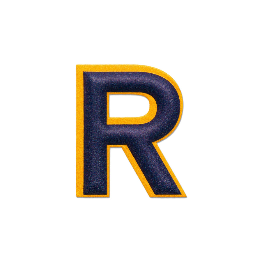 Alphabet · Leather Sticker | Yellow/Dark Blue | R – first image