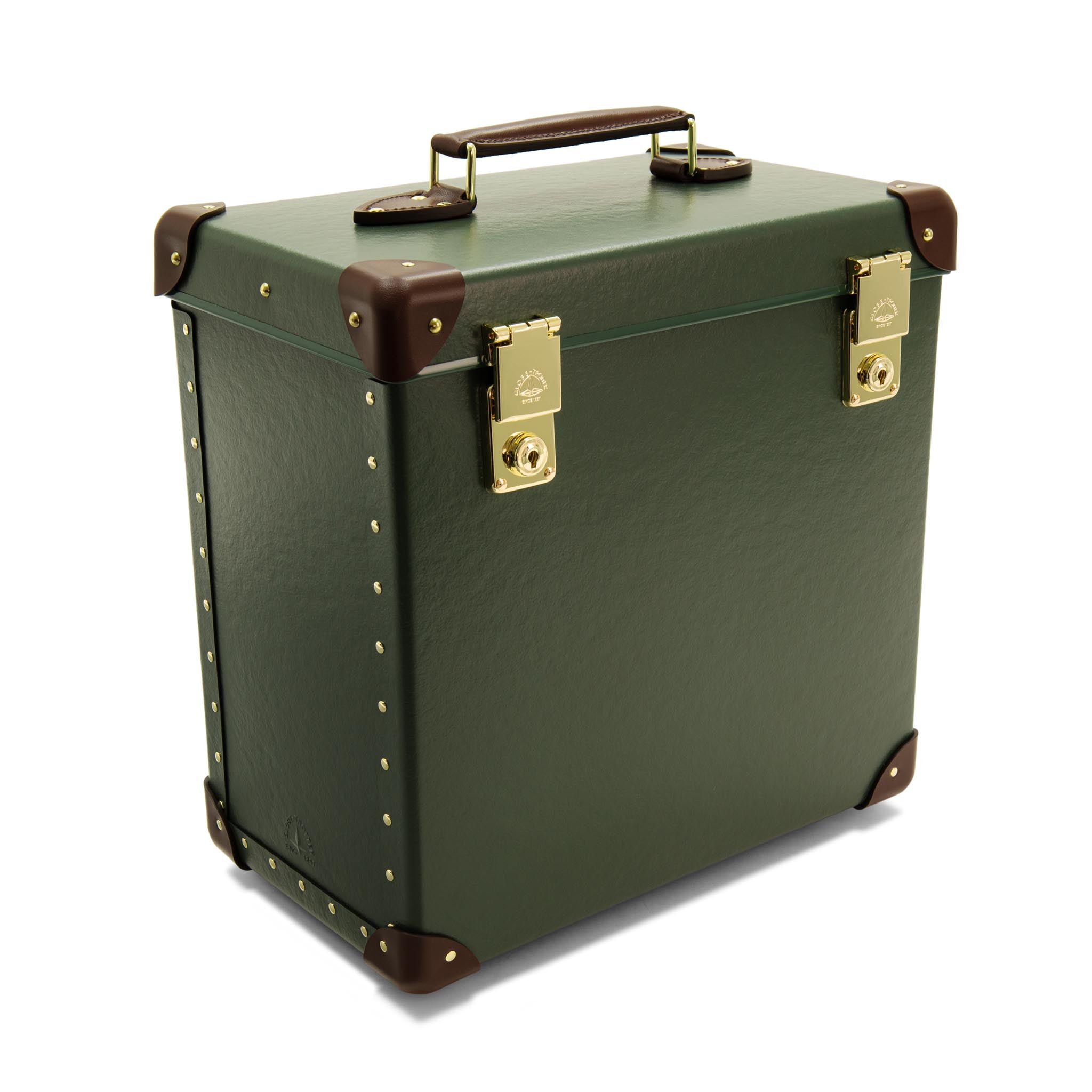 Home Collection · Vinyl Record Case | Green/Brown/Gold
