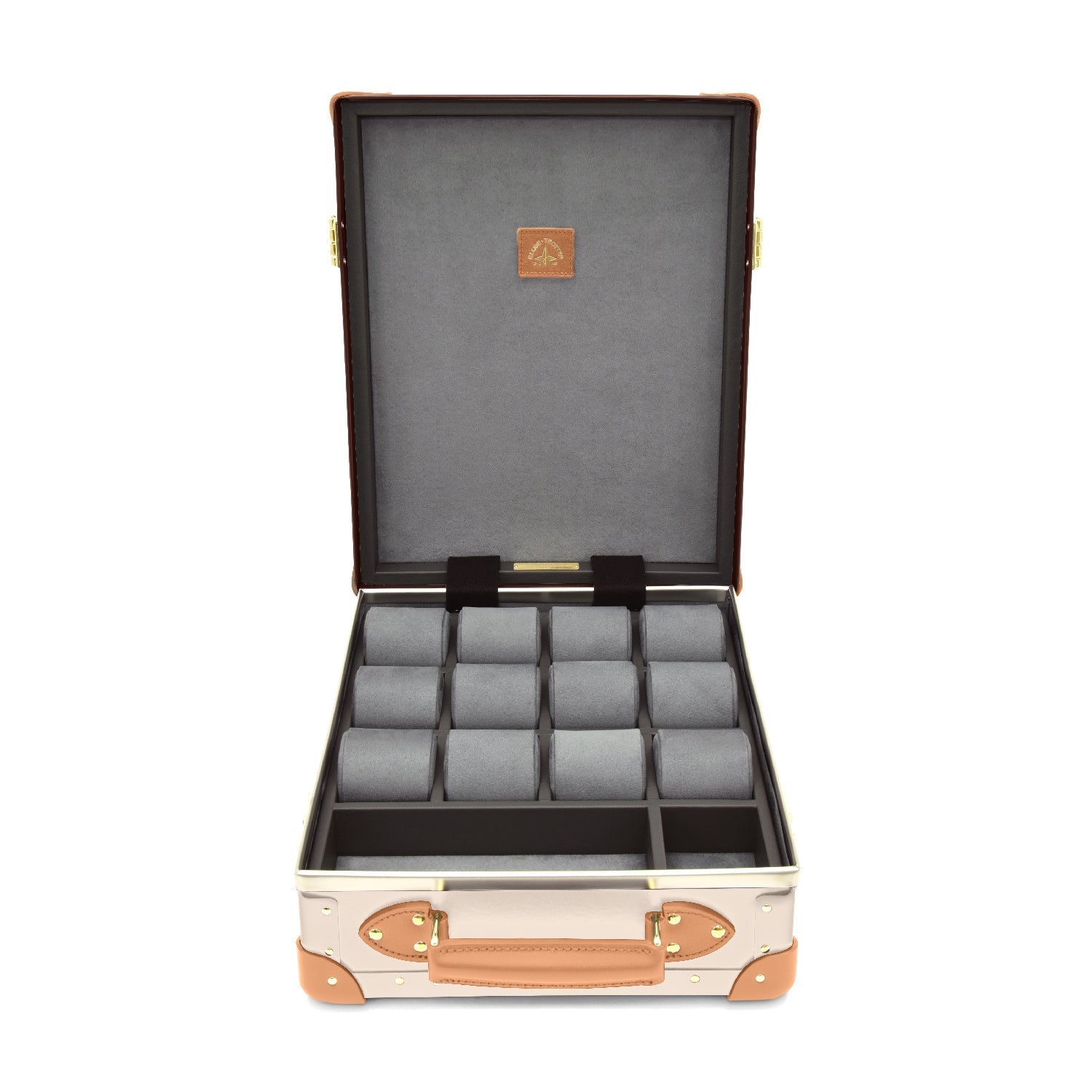 Safari · 12-Slot Watch Case | Ivory/Natural - GLOBE-TROTTER