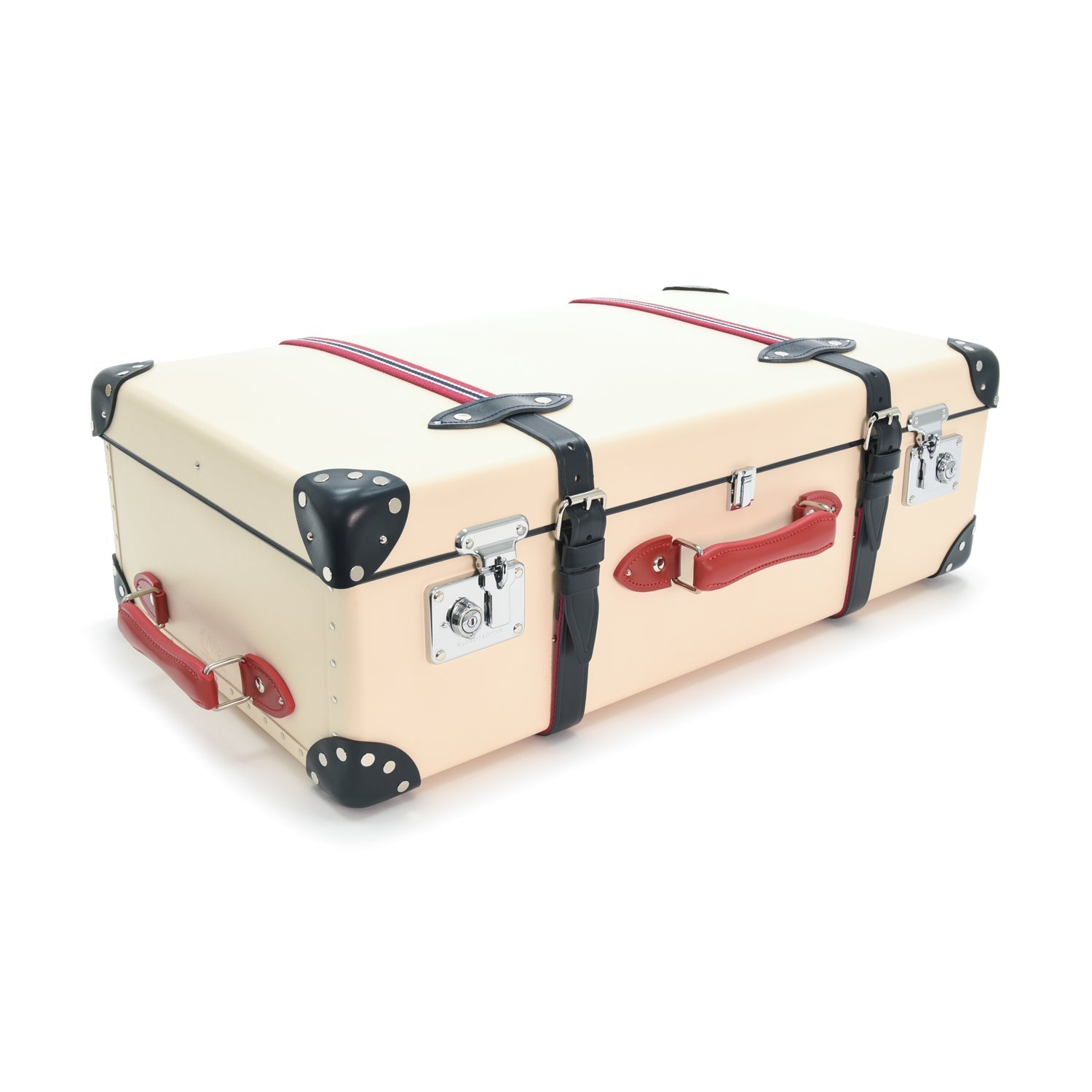 St. Moritz · Large Suitcase | Ivory/Navy & Red - GLOBE-TROTTER