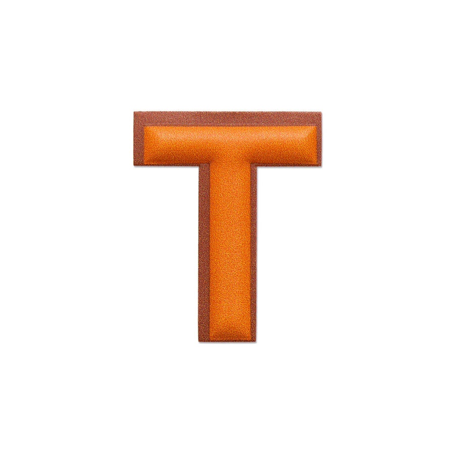 Alphabet · Leather Sticker | Orange/Brown | T – first image