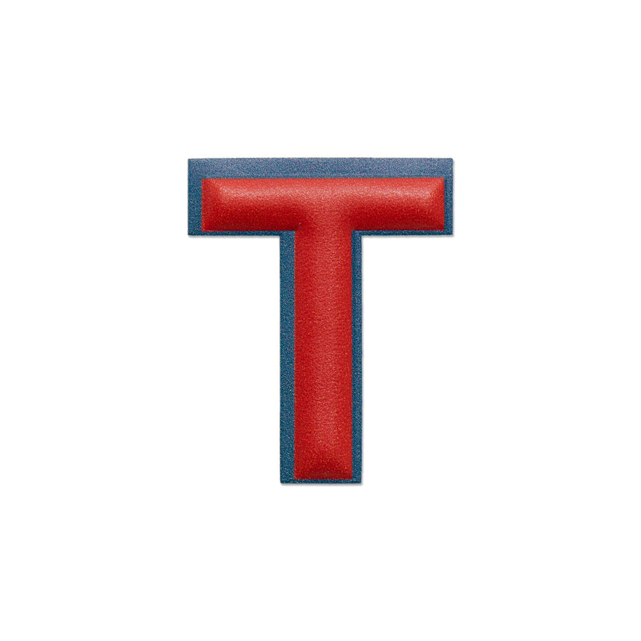 Alphabet · Leather Sticker | Red/Petrol Blue | T – first image