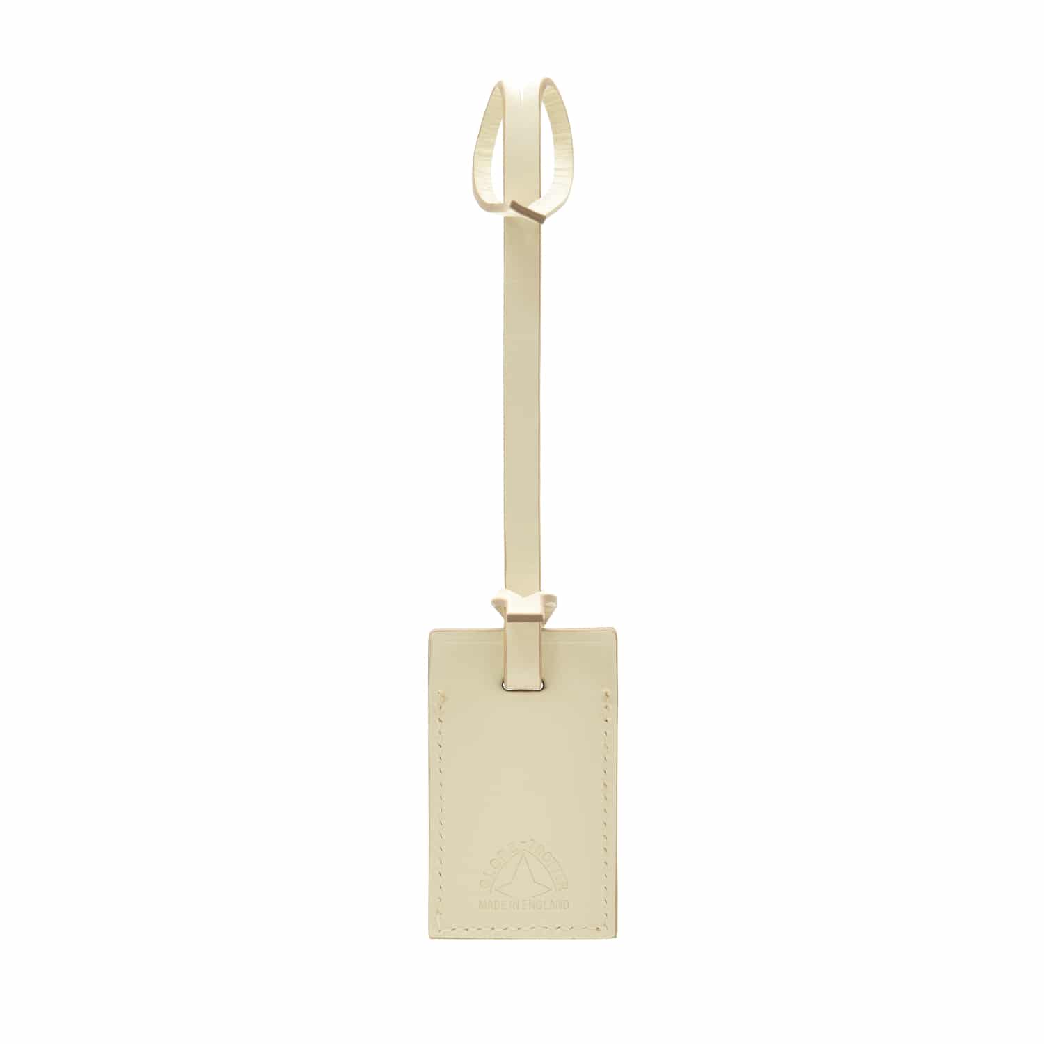 The London Square Collection · Luggage Tag | Ivory/Chrome - GLOBE-TROTTER
