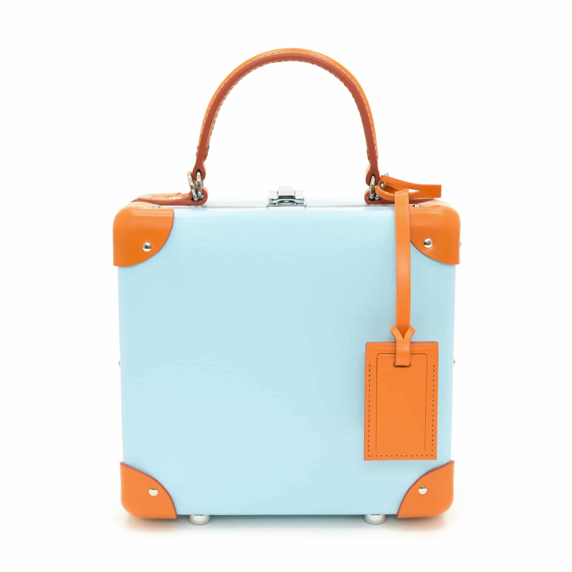 The London Square Collection · Luggage Tag | Pumpkin/Chrome - GLOBE-TROTTER