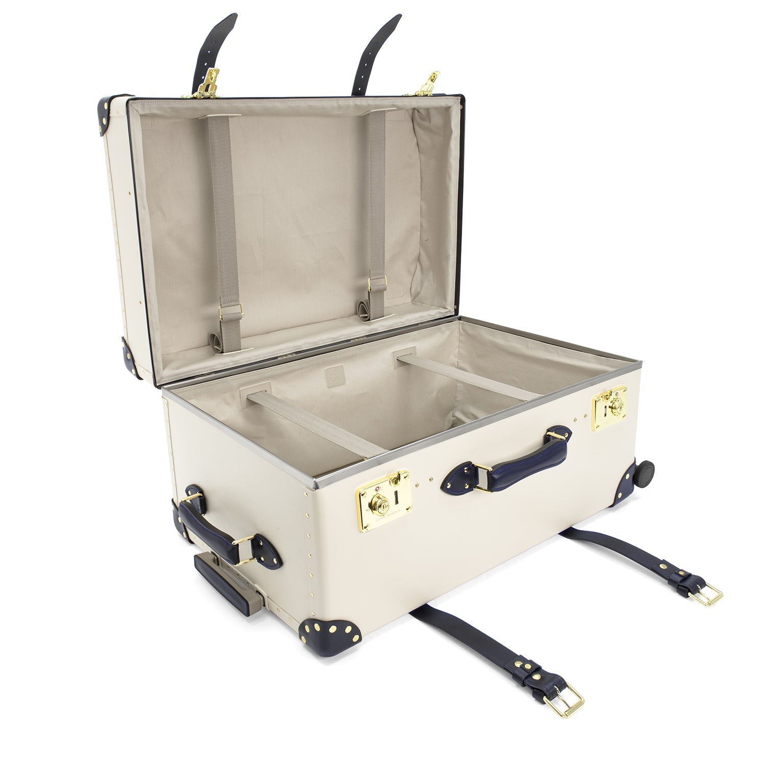 Centenary · XL Trunk - 4 Wheels | Ivory/Navy/Brass