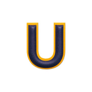 Alphabet · Leather Sticker | Yellow/Dark Blue | U