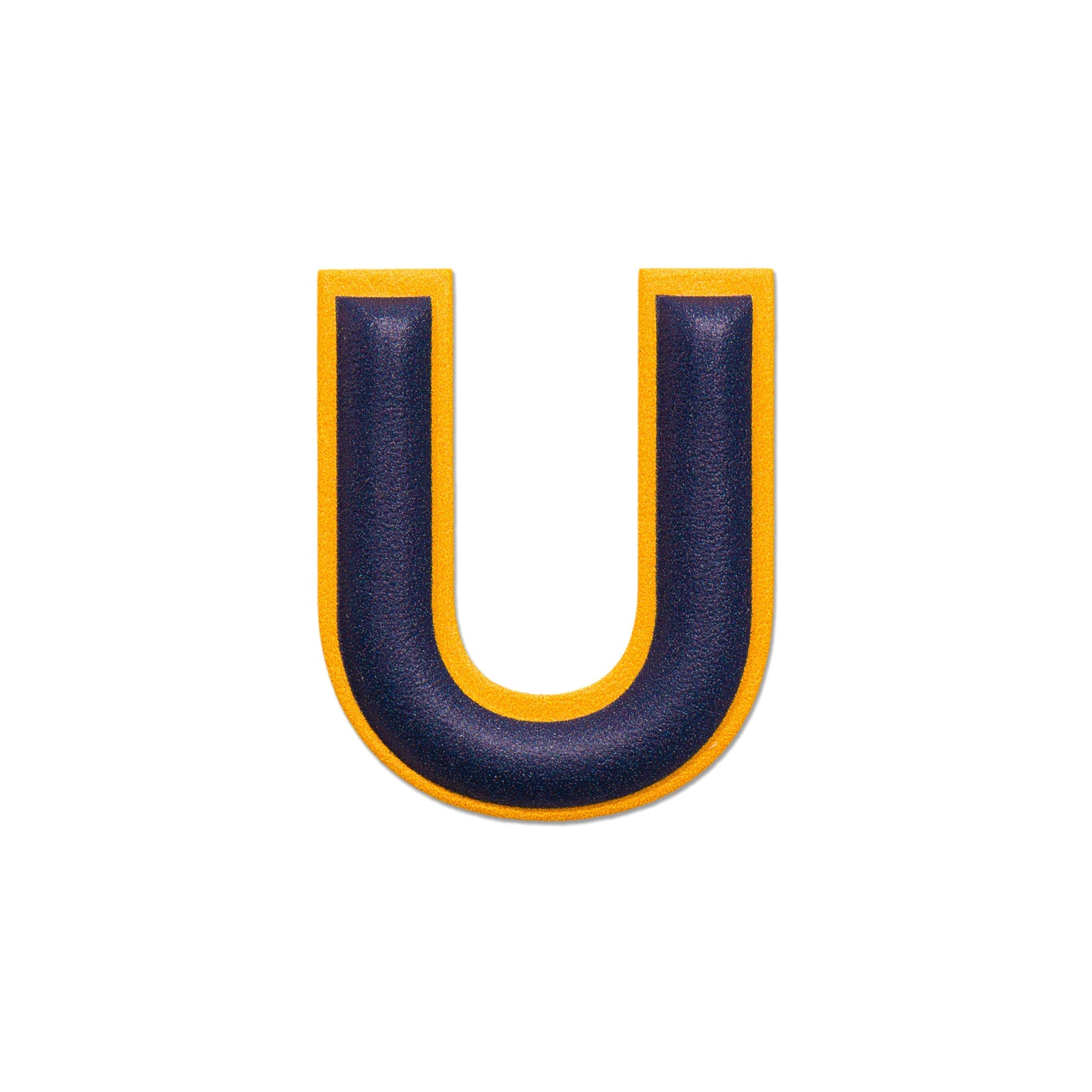 Alphabet · Leather Sticker | Yellow/Dark Blue | U