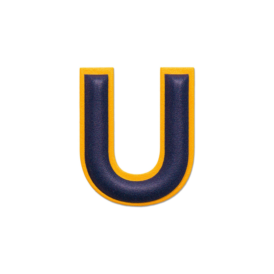 Alphabet · Leather Sticker | Yellow/Dark Blue | U – first image
