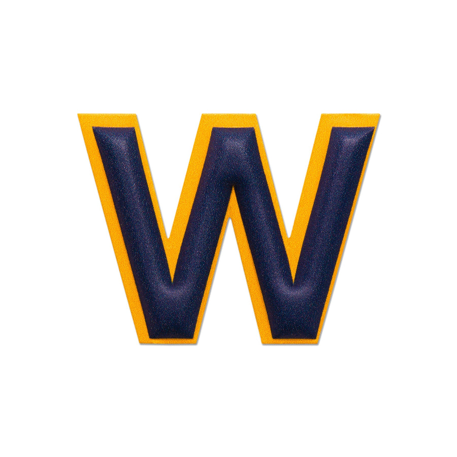 Alphabet · Leather Sticker | Yellow/Dark Blue | W – first image