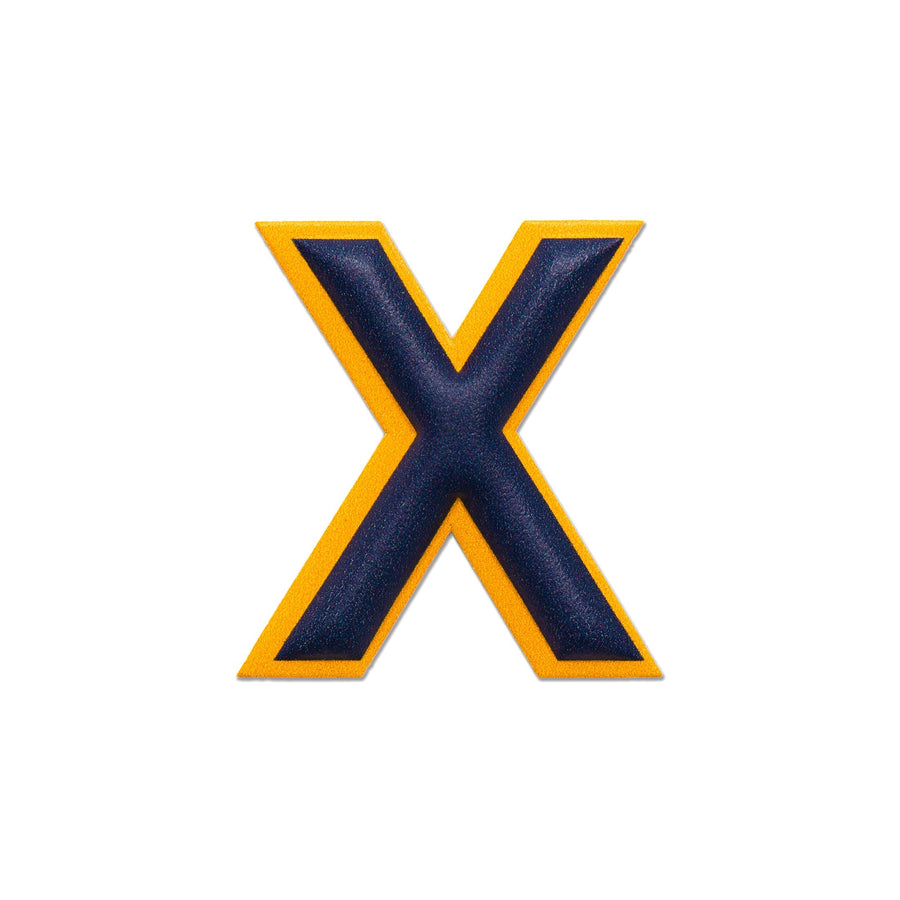 Alphabet · Leather Sticker | Yellow/Dark Blue | X – first image