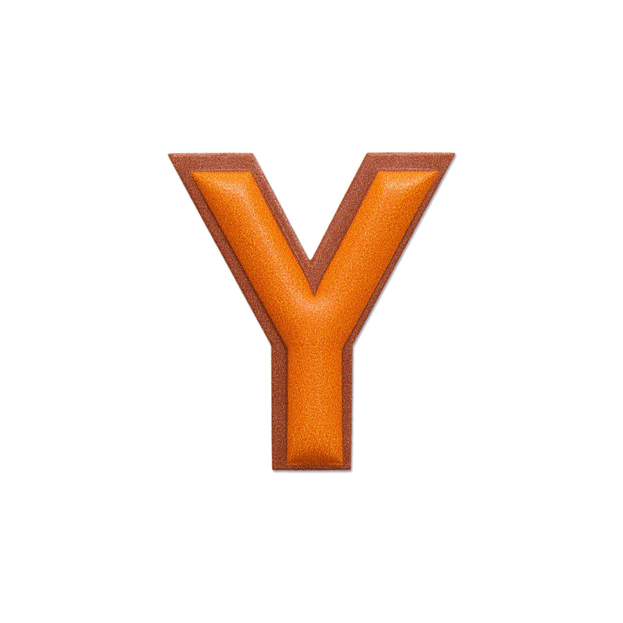 Alphabet · Leather Sticker | Orange/Brown | Y – first image
