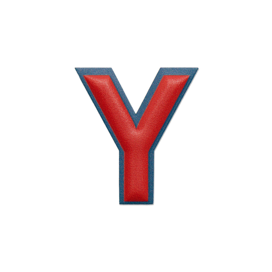 Alphabet · Leather Sticker | Red/Petrol Blue | Y – first image