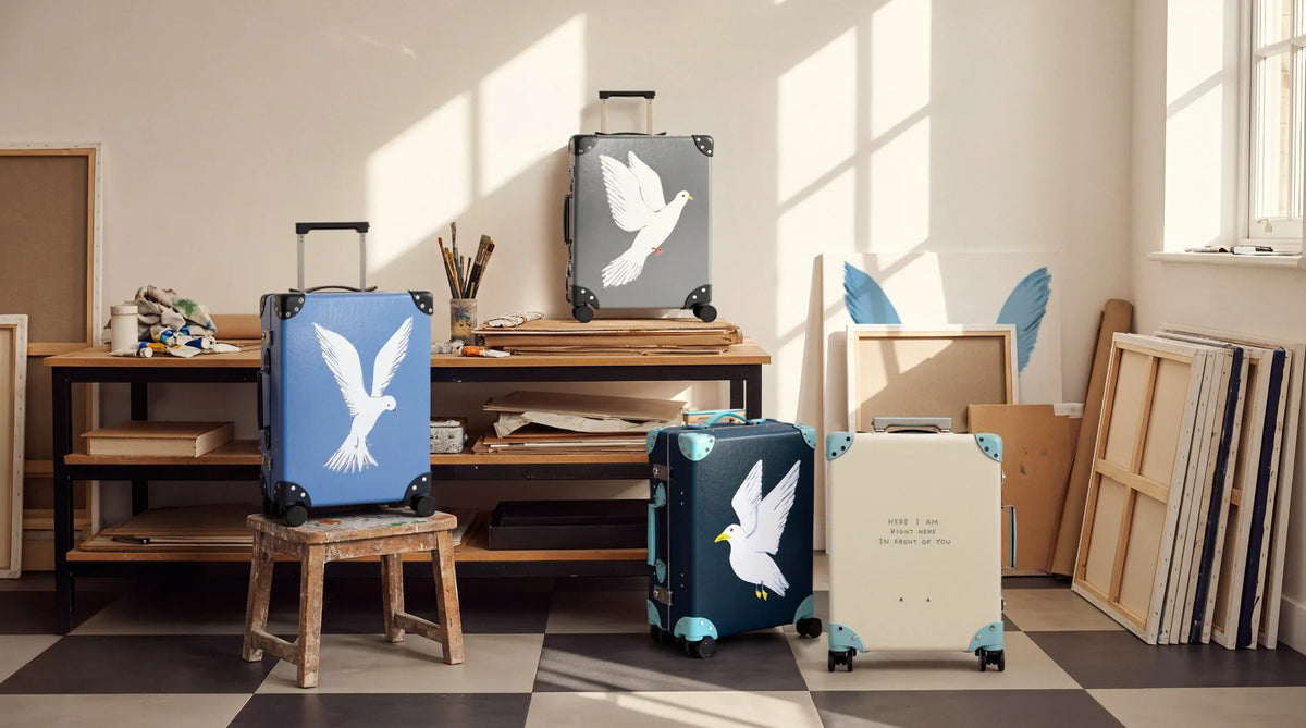 Luggage with Wings. Four perspectives.