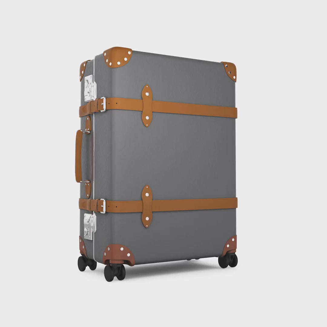 Centenary · Carry-On - 4 Wheels | Grey/Caramel/Chrome