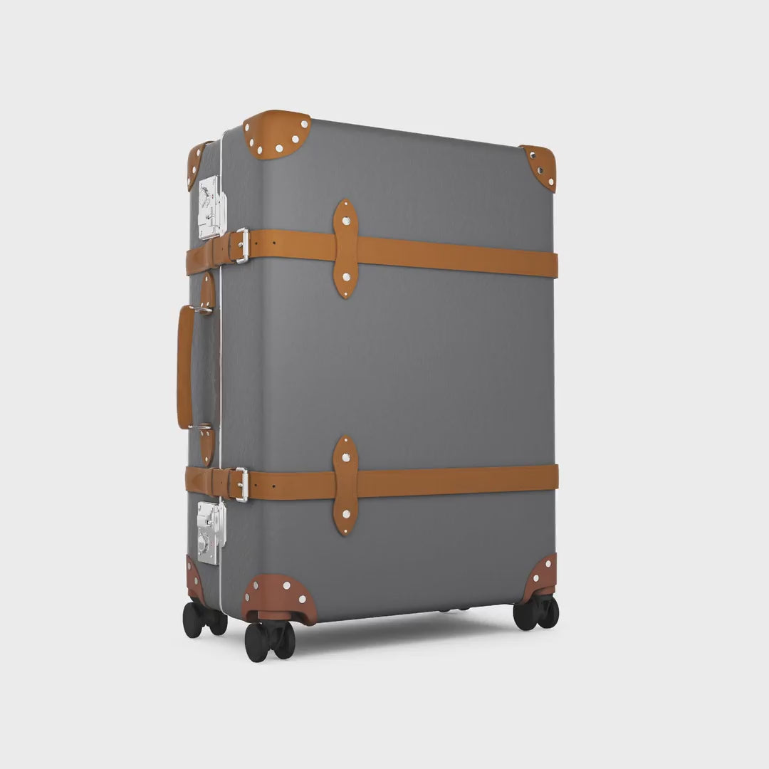 Centenary · Large Check-In - 4 Wheels | Grey/Caramel