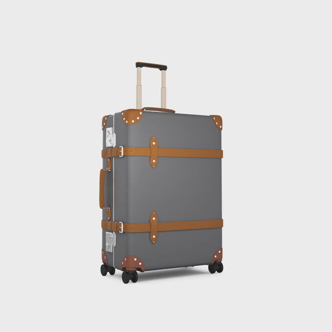 Centenary · Large Check-In - 4 Wheels | Grey/Caramel