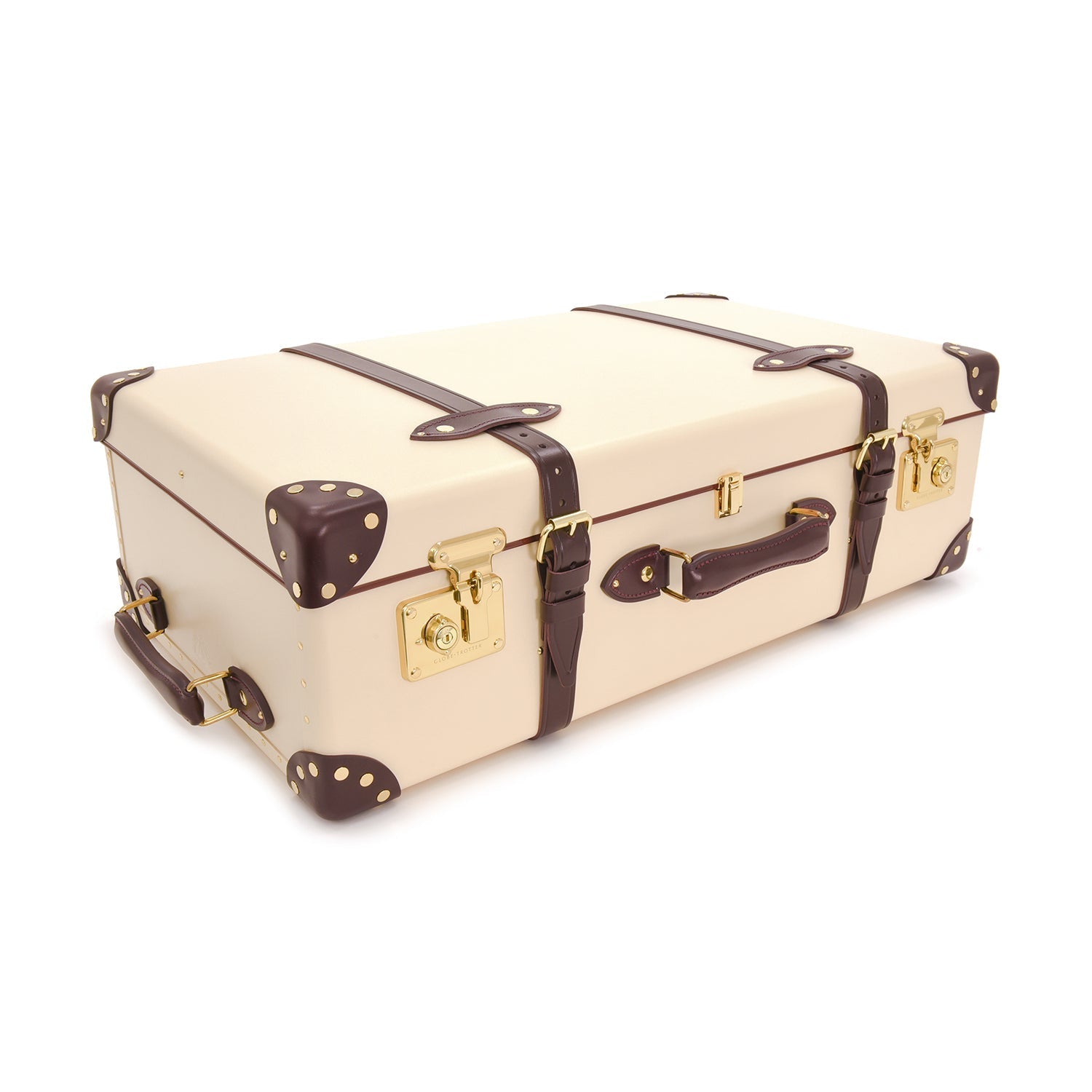 Chelsea Garden · Large Suitcase | Ivory/Burgundy - GLOBE-TROTTER