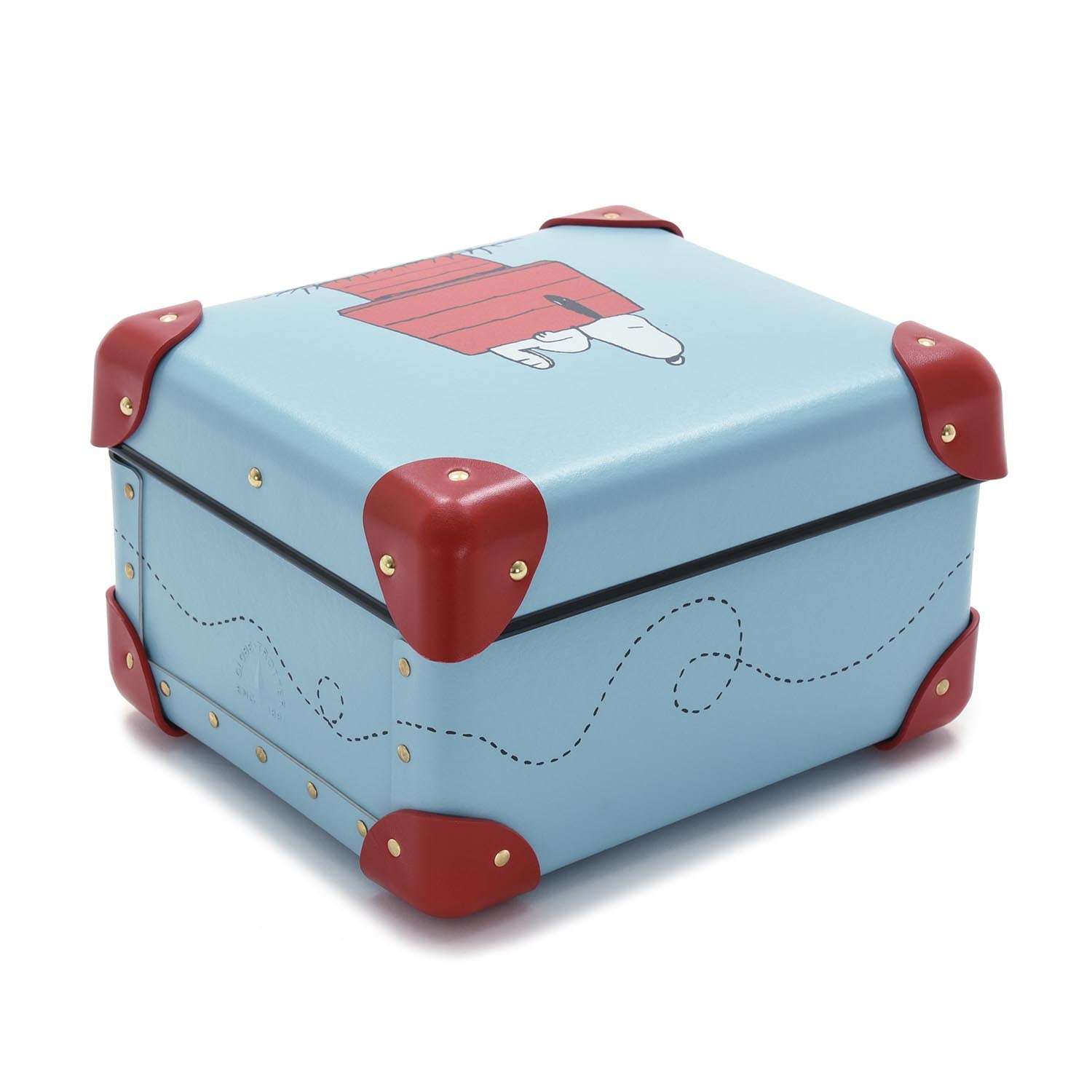 Peanuts · Small Storage Box | Linus Blue/Red - GLOBE-TROTTER