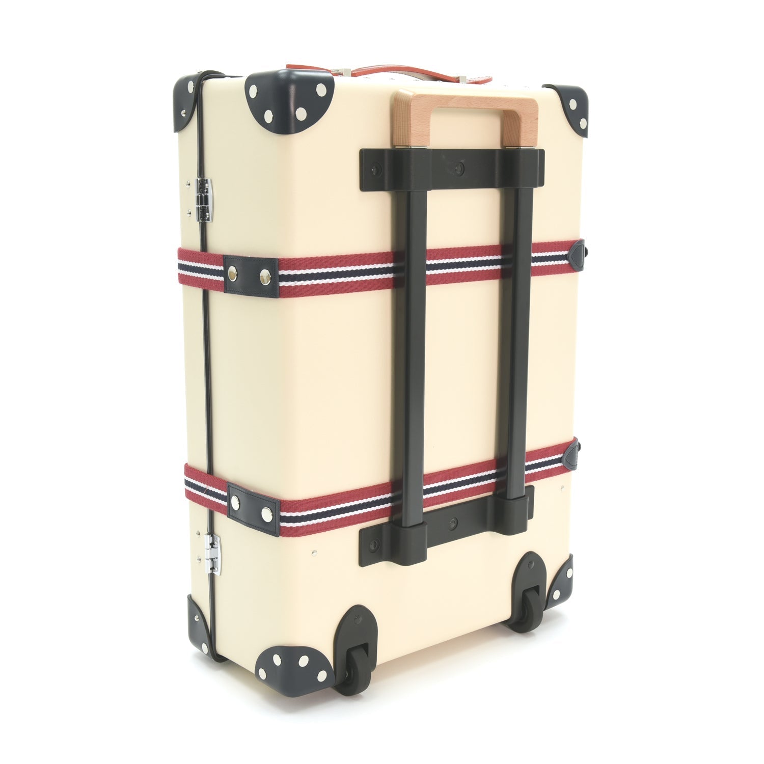 St. Moritz · Large Suitcase | Ivory/Navy & Red