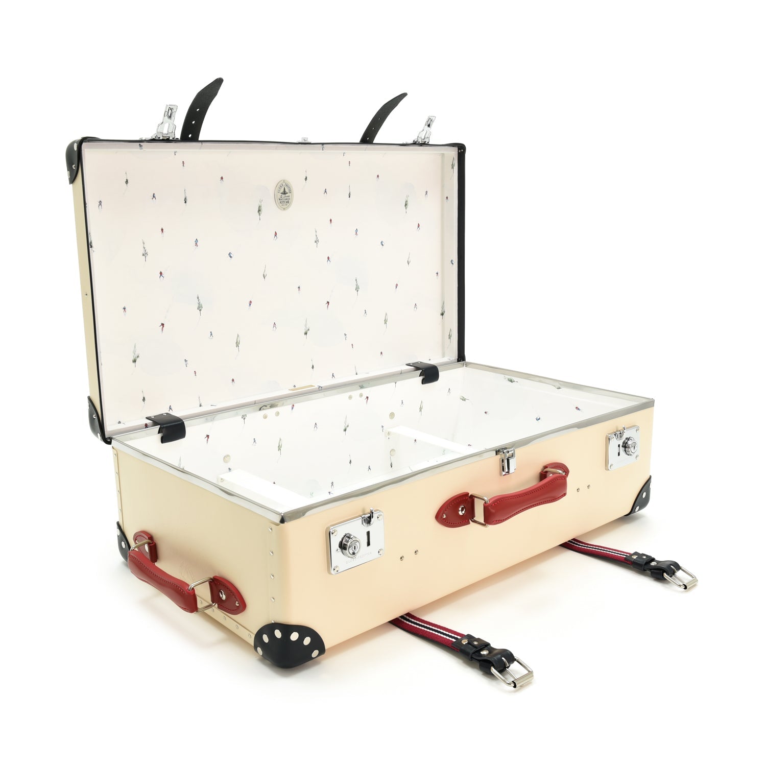 St. Moritz · Large Suitcase | Ivory/Navy & Red - GLOBE-TROTTER